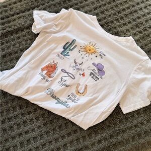 Wrangler White T-Shirt with Western Graphics